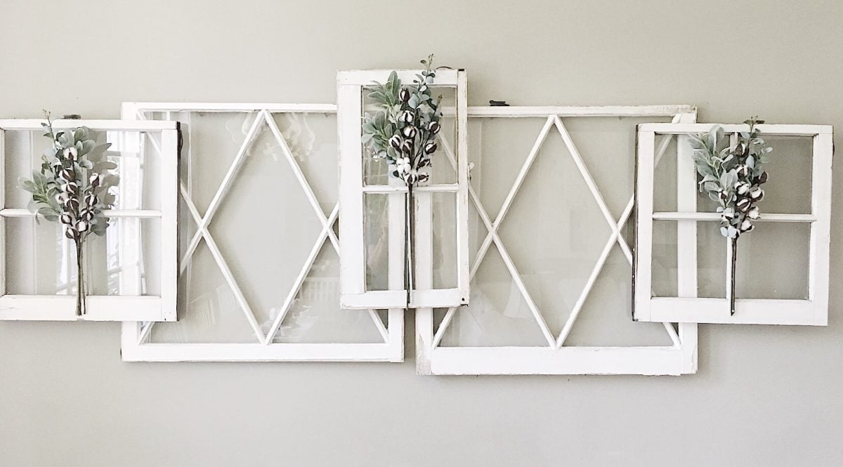 how to hang old windows on the wall