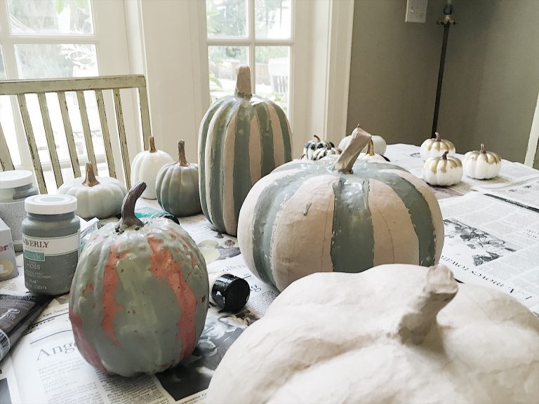 Updating This Years Fall Decor // Painting Pumpkins