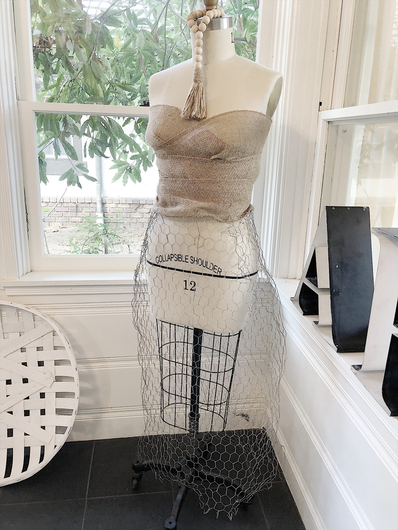 dress form in the craft room