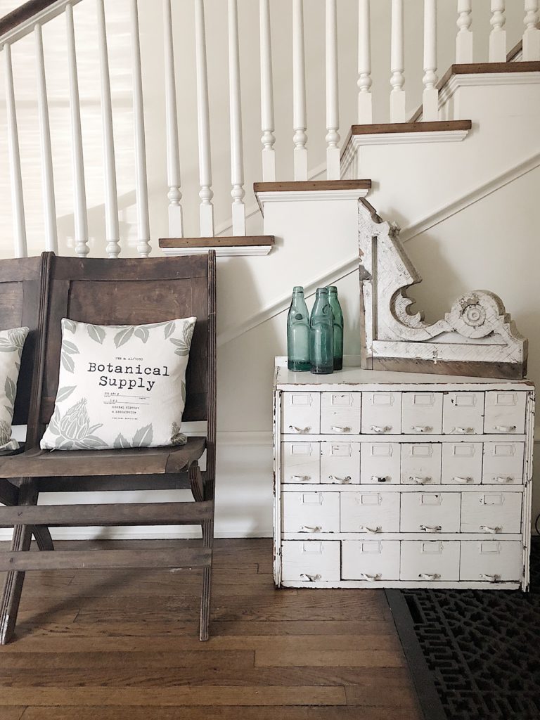 styling my entryway with flea market items