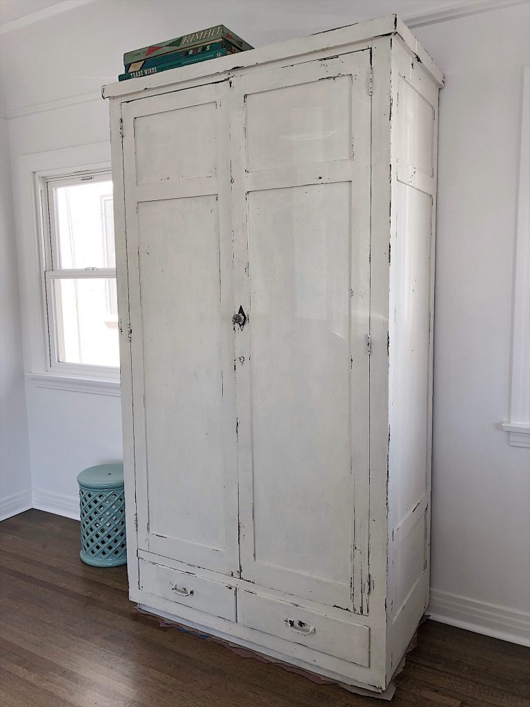 armoire painted with milk paint