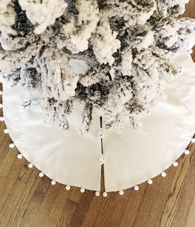 Plain White Christmas Tree Skirt 