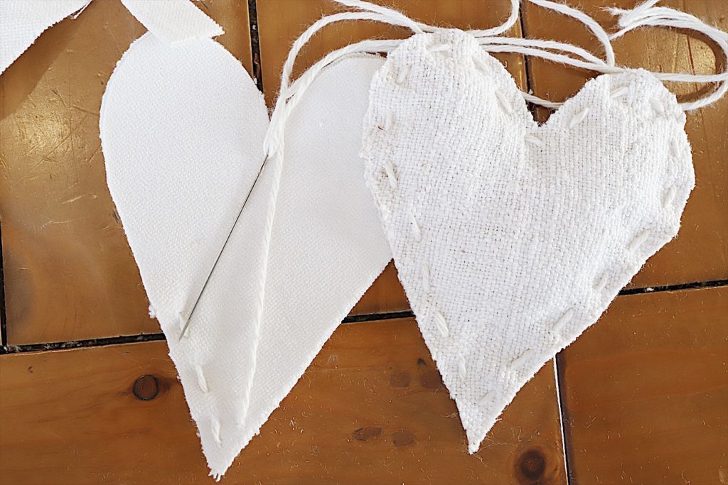 Valentine fabric hearts DIY 8