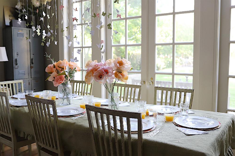 host a bridal shower with paper flowers
