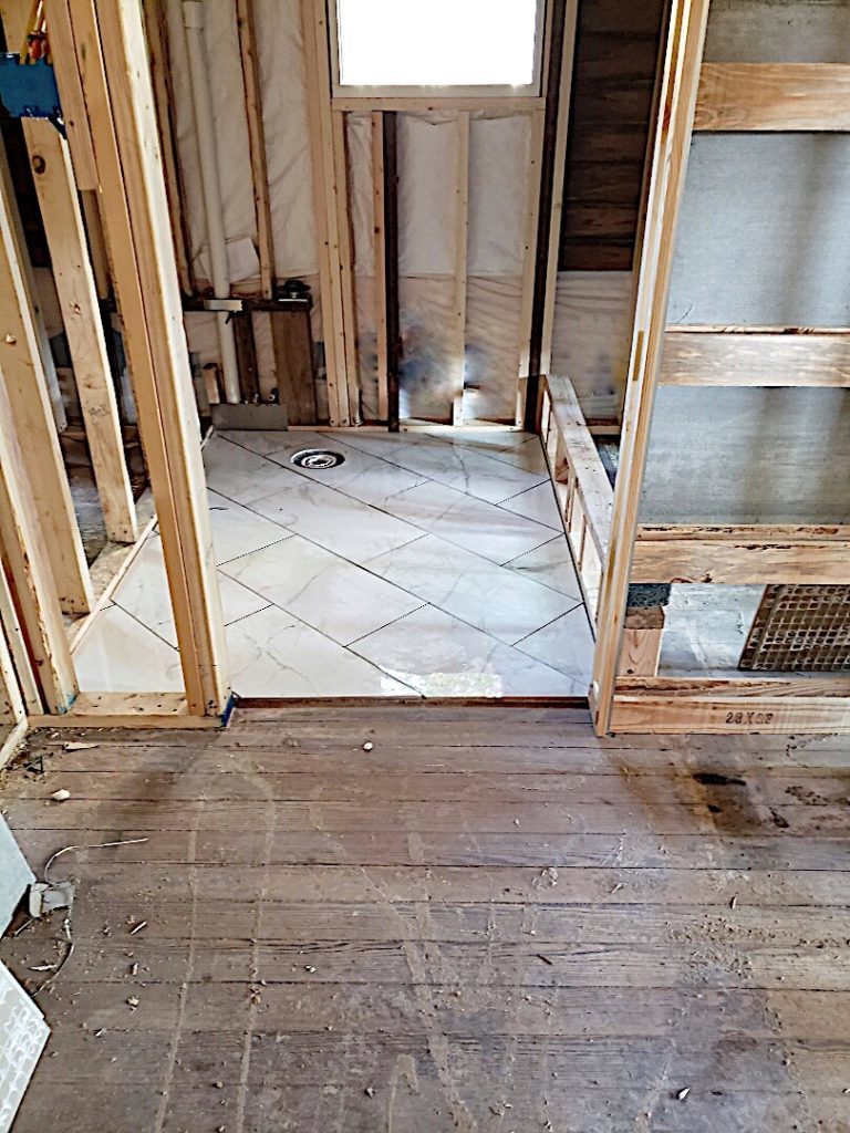 Waco Home Bath Remodel tile flooring