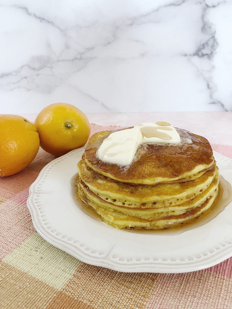 delicious orange juice pancakes