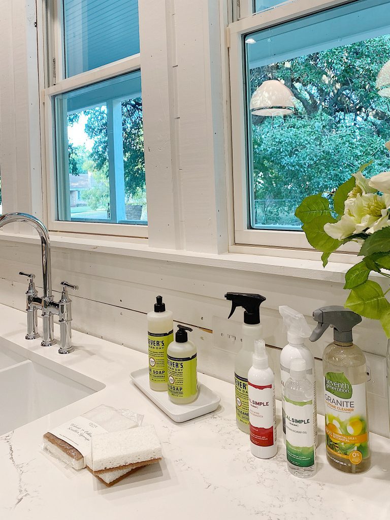 eco-friendly products on the sink