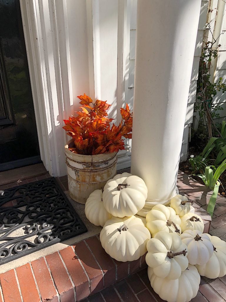 pumpkins on the front porch