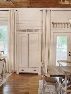 farmhouse living and dining room
