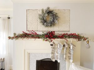 Christmas Mantel Decor - MY 100 YEAR OLD HOME