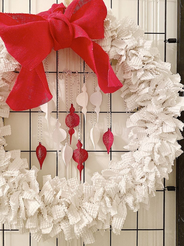 wreath with paper ornaments