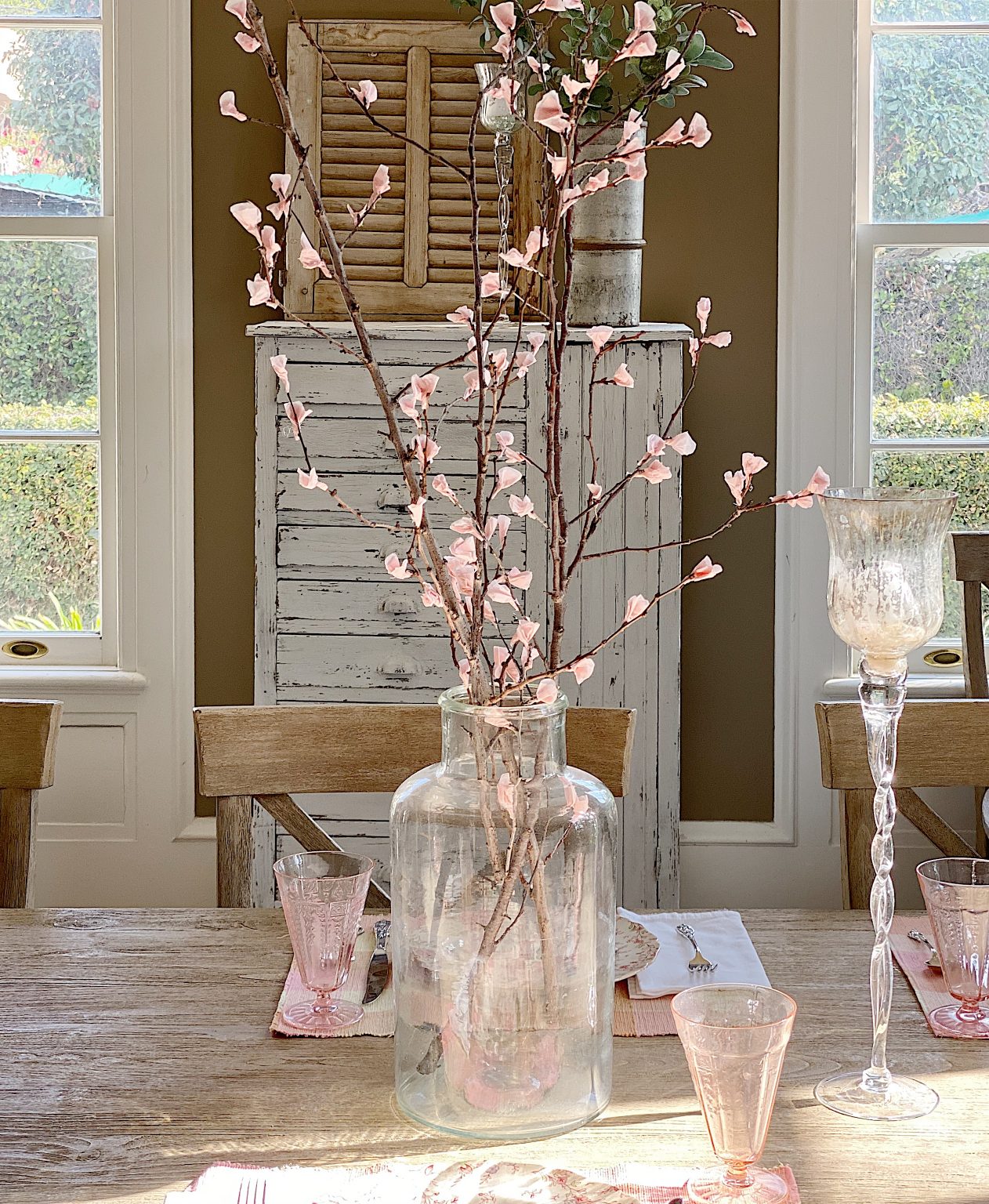 DIY Pink Cherry Blossoms