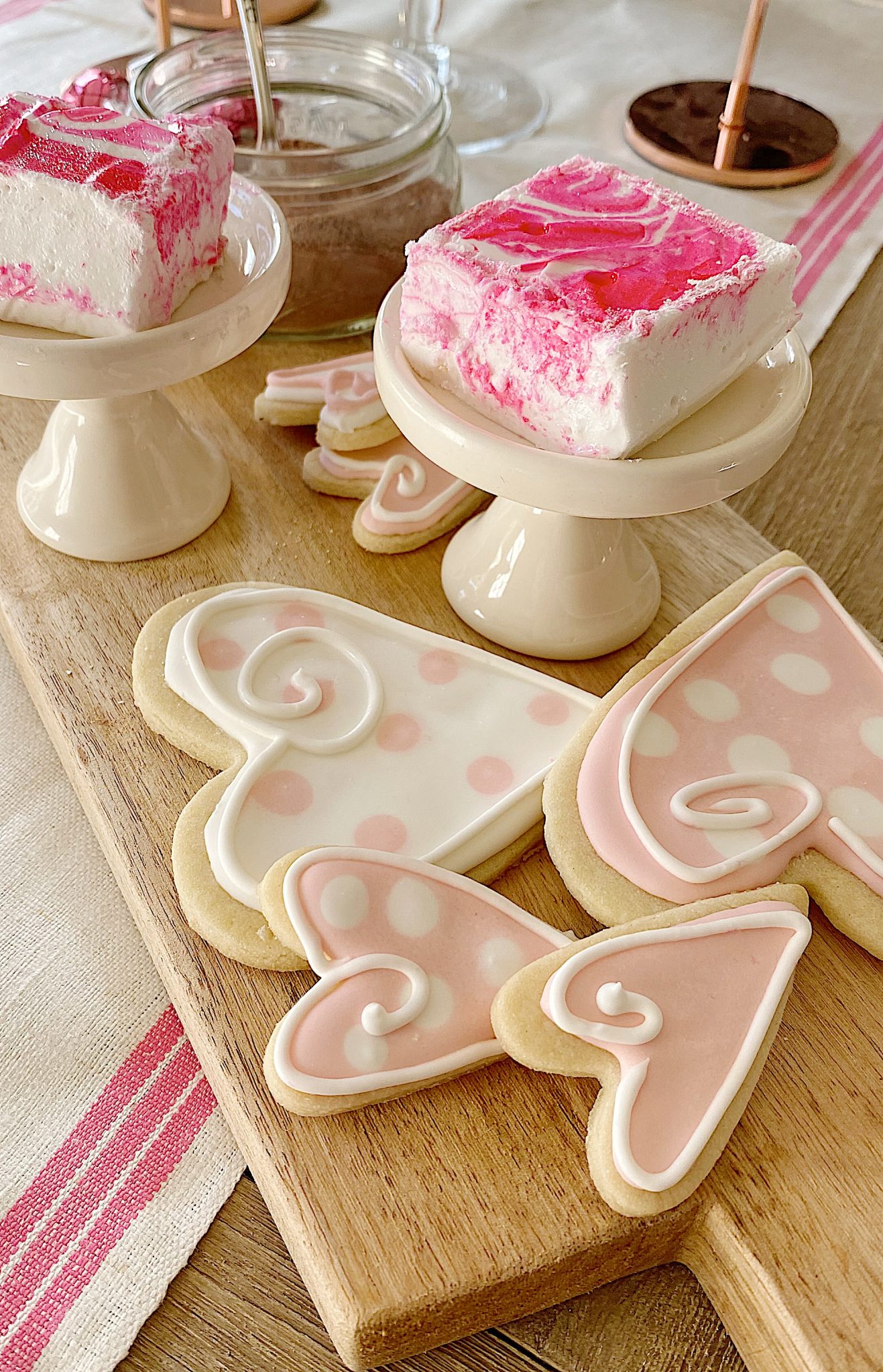 Pink peppermint design.