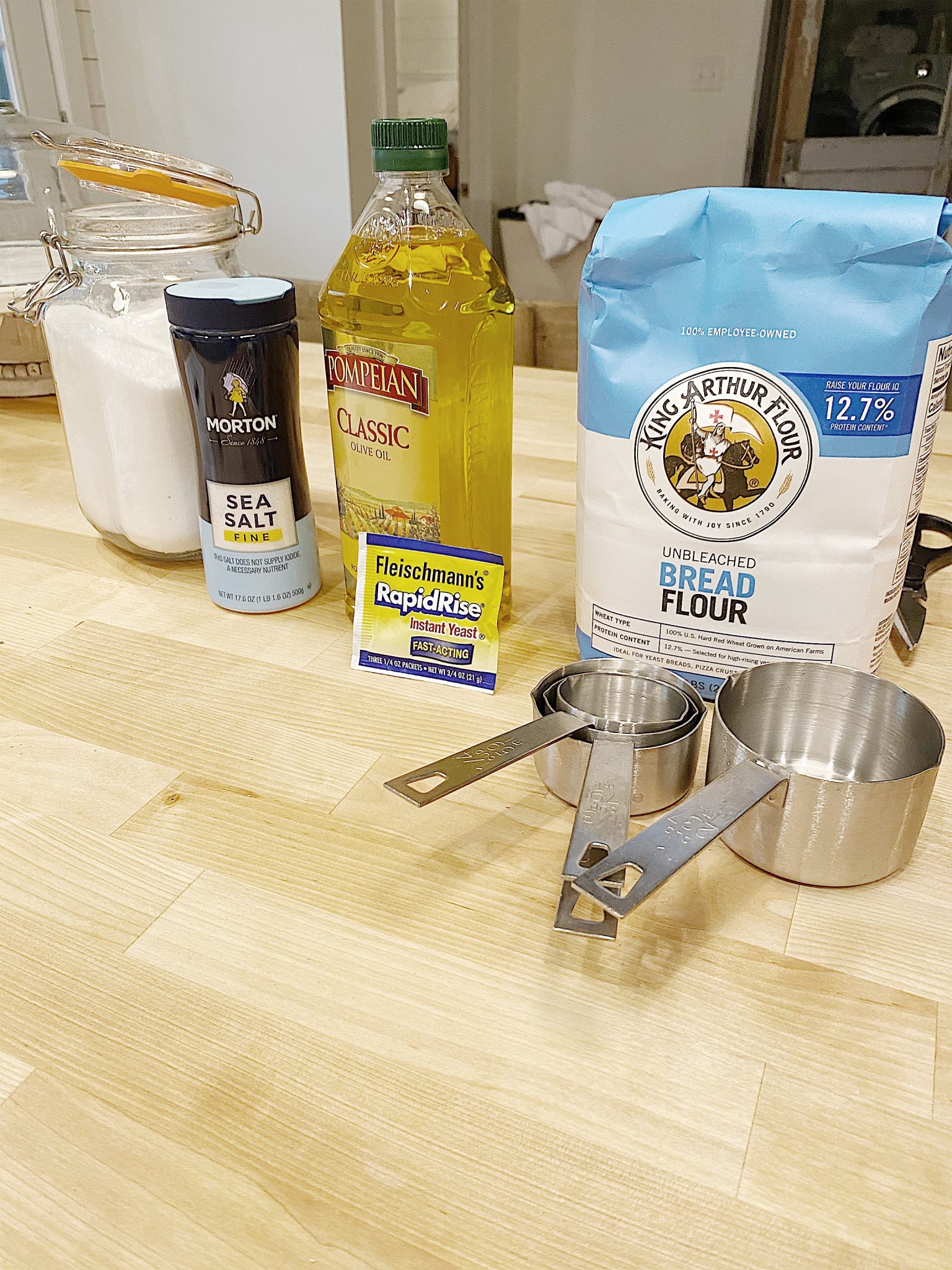 ingredients for homemade bread