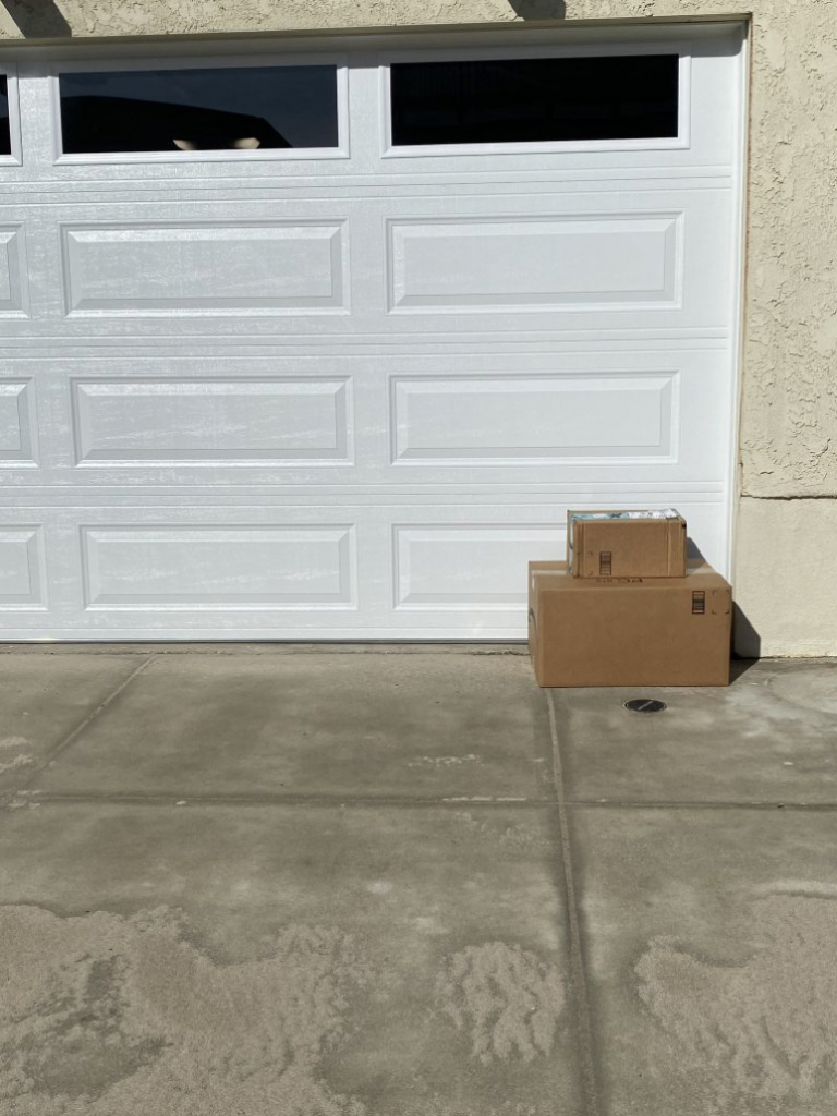 smart garage door packet delivery