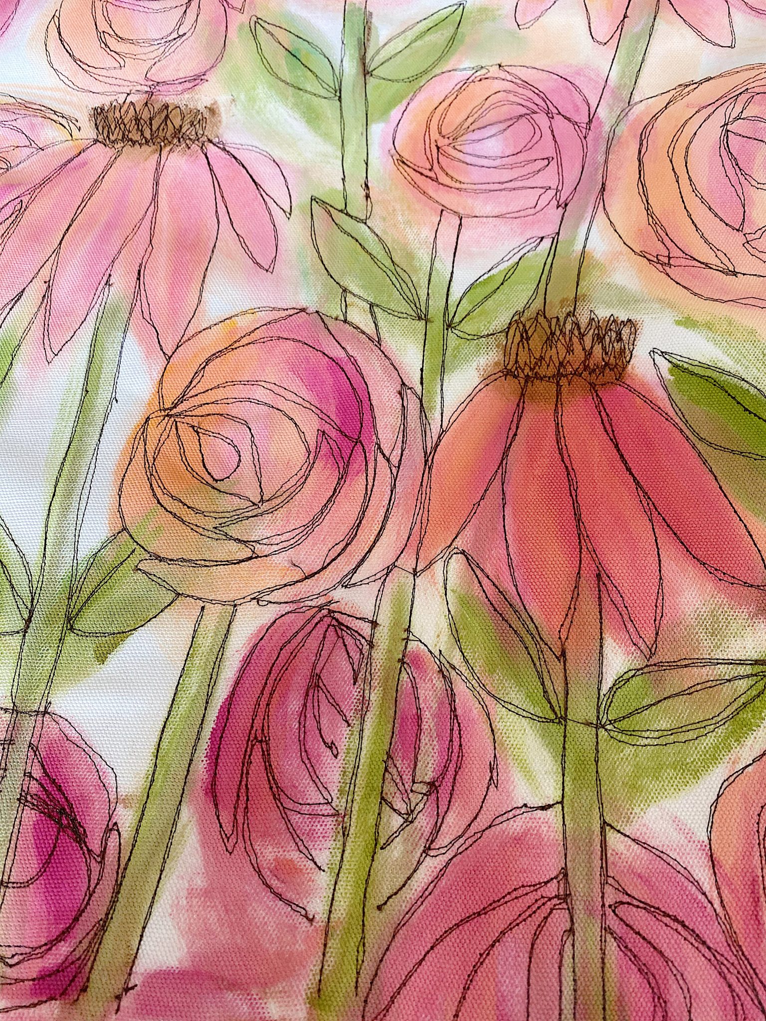free motion embroidery detailing