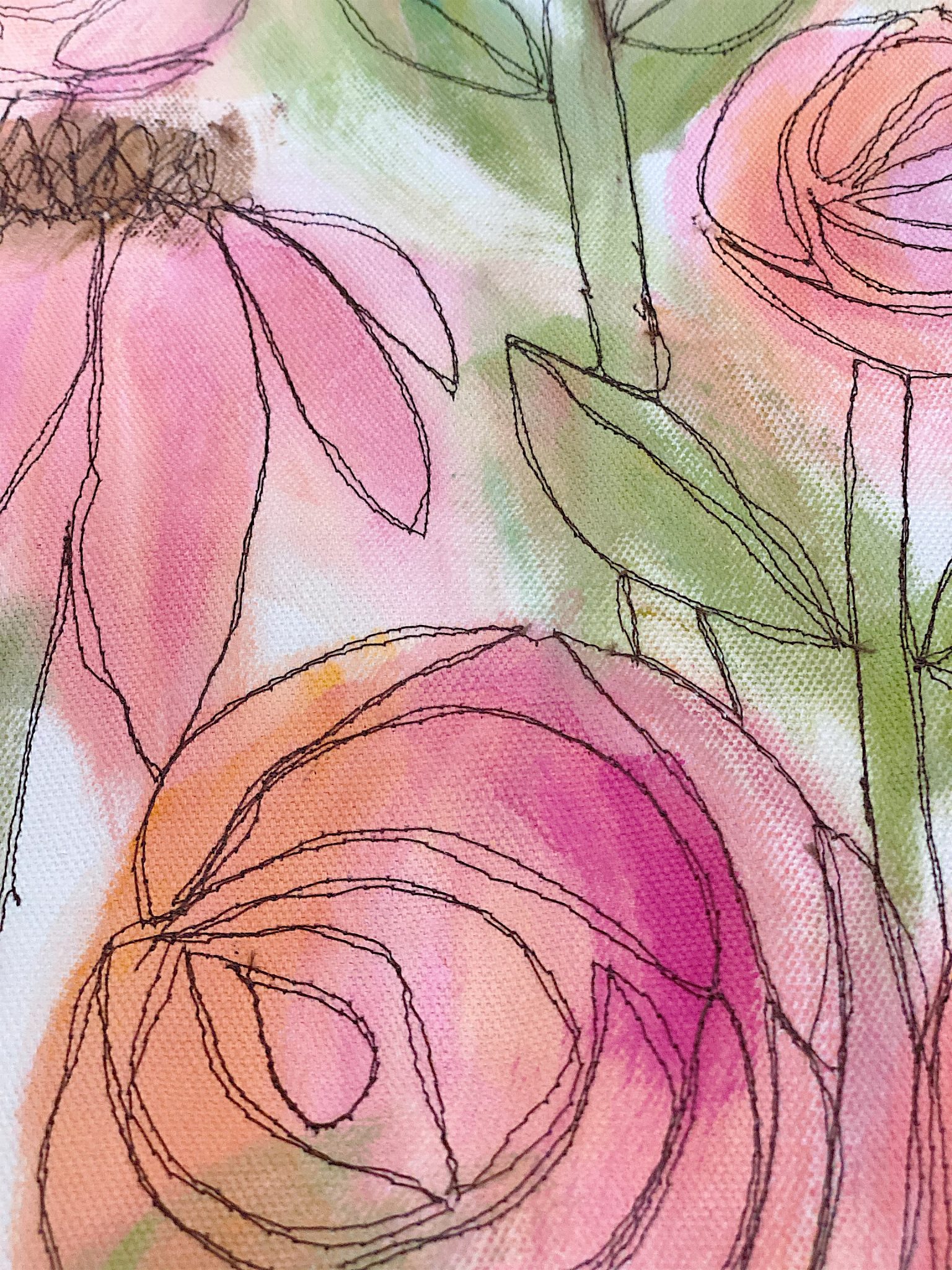 free motion embroidery stitching