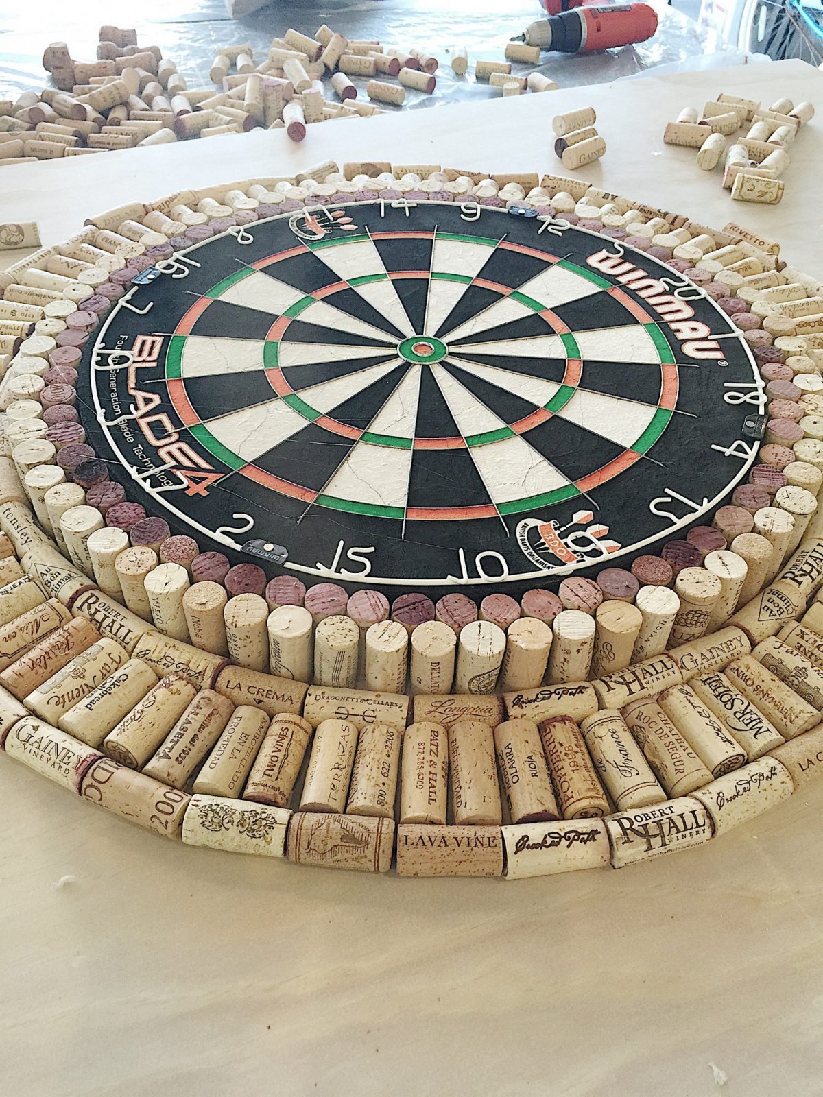 cork dart board set