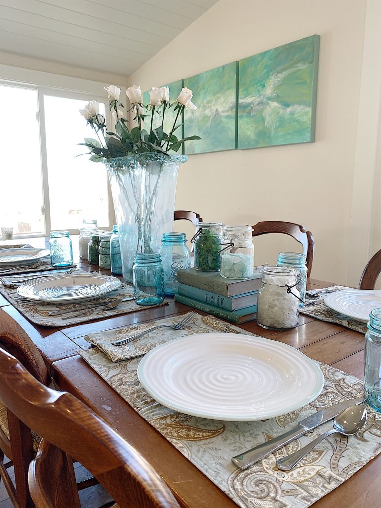 Spring Beach Inspired Table Scape