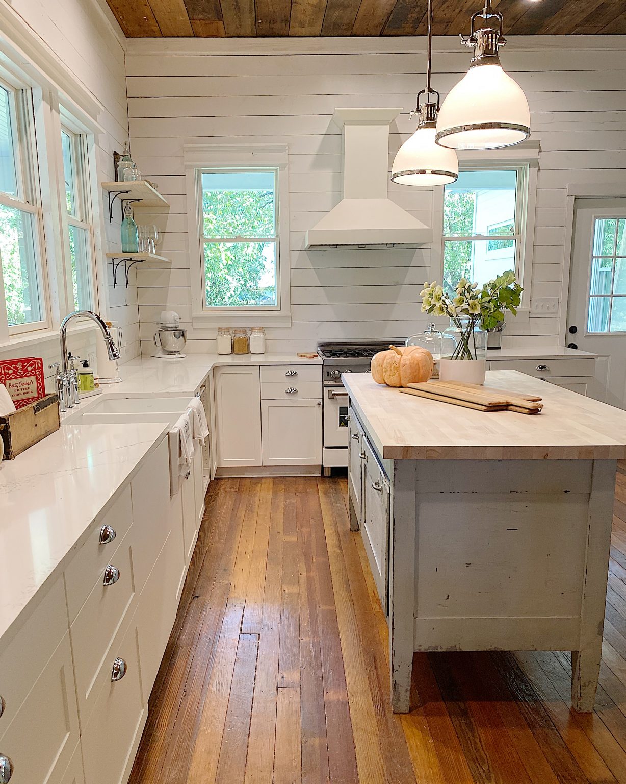 Choosing. Pendants Above the Island