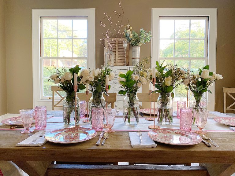 Why You Need Colored Glassware on Your Spring Table - MY 100 YEAR OLD HOME
