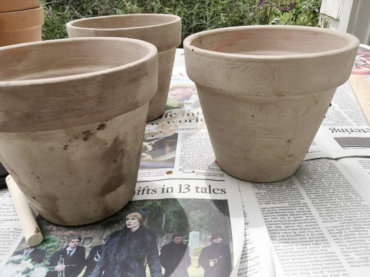 Learn how to age terra cotta pots