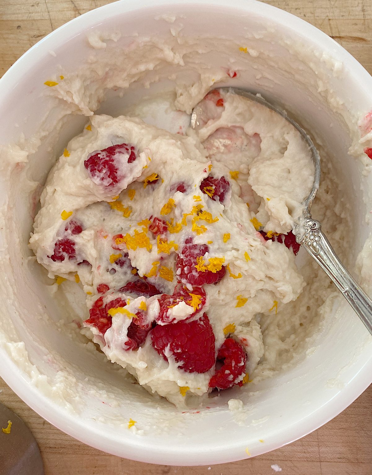 Raspberry Orange Muffin Batter