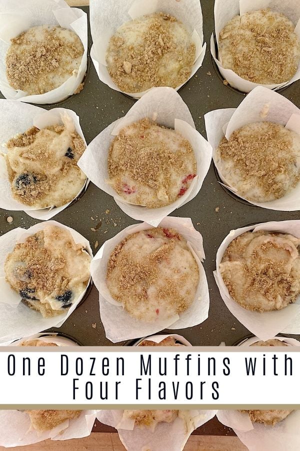 I always have muffins on the menu for Mother's Day Brunch. This year, I created four different flavors of yummy muffins.