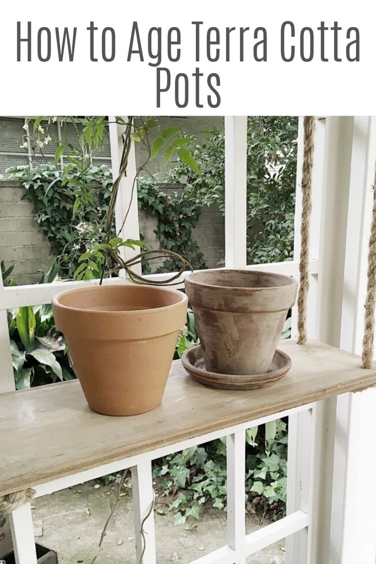Learn how to age terra cotta pots