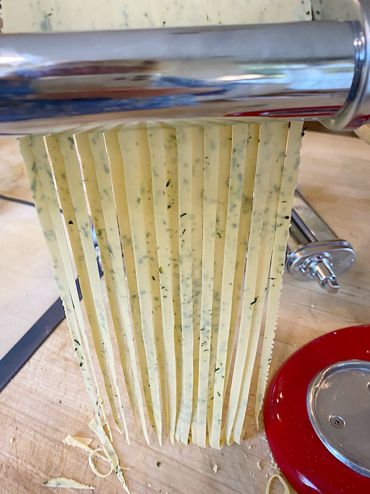 Basil Flavored Fettuccini