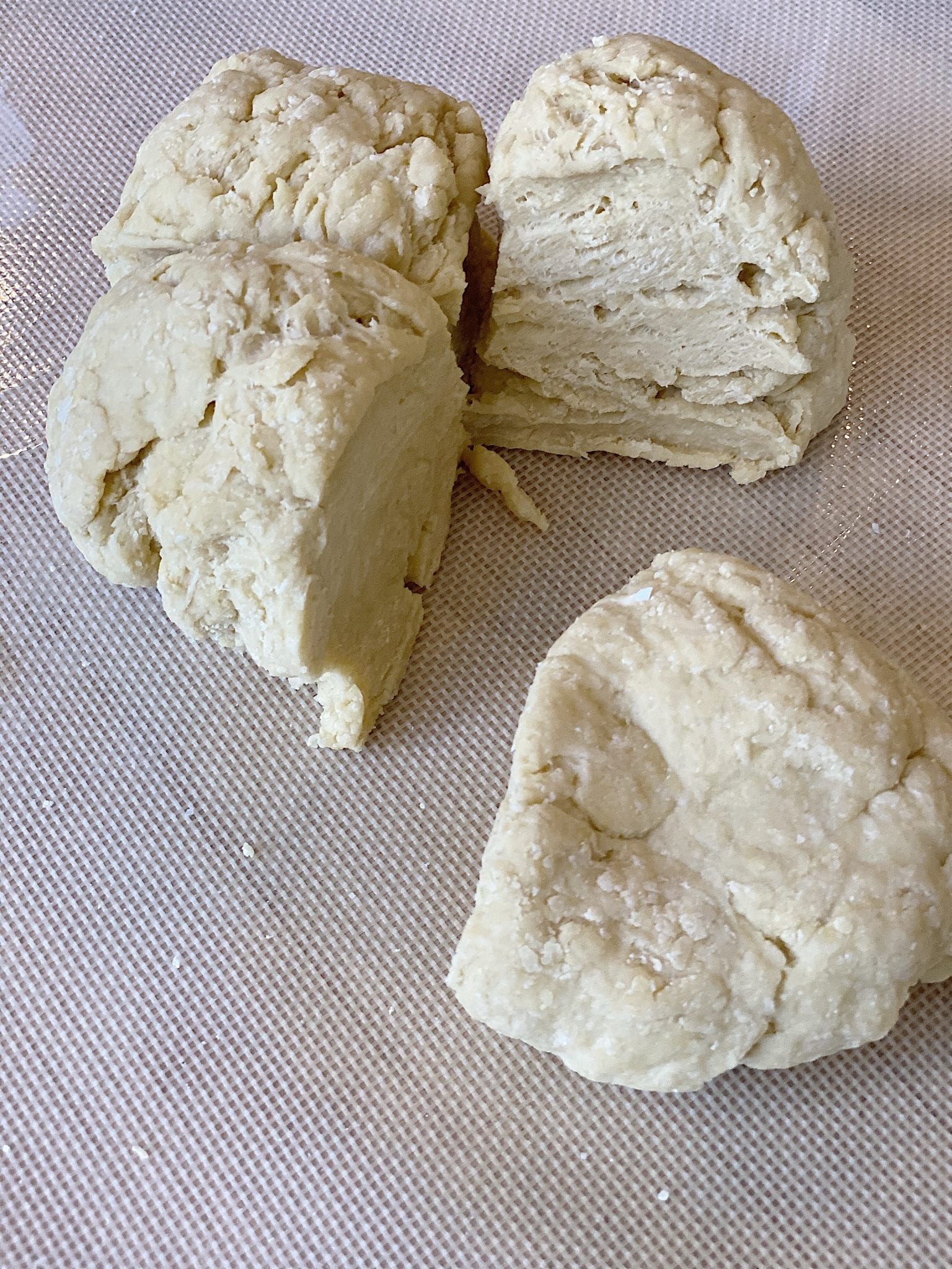 Cutting the Dough in Quarters