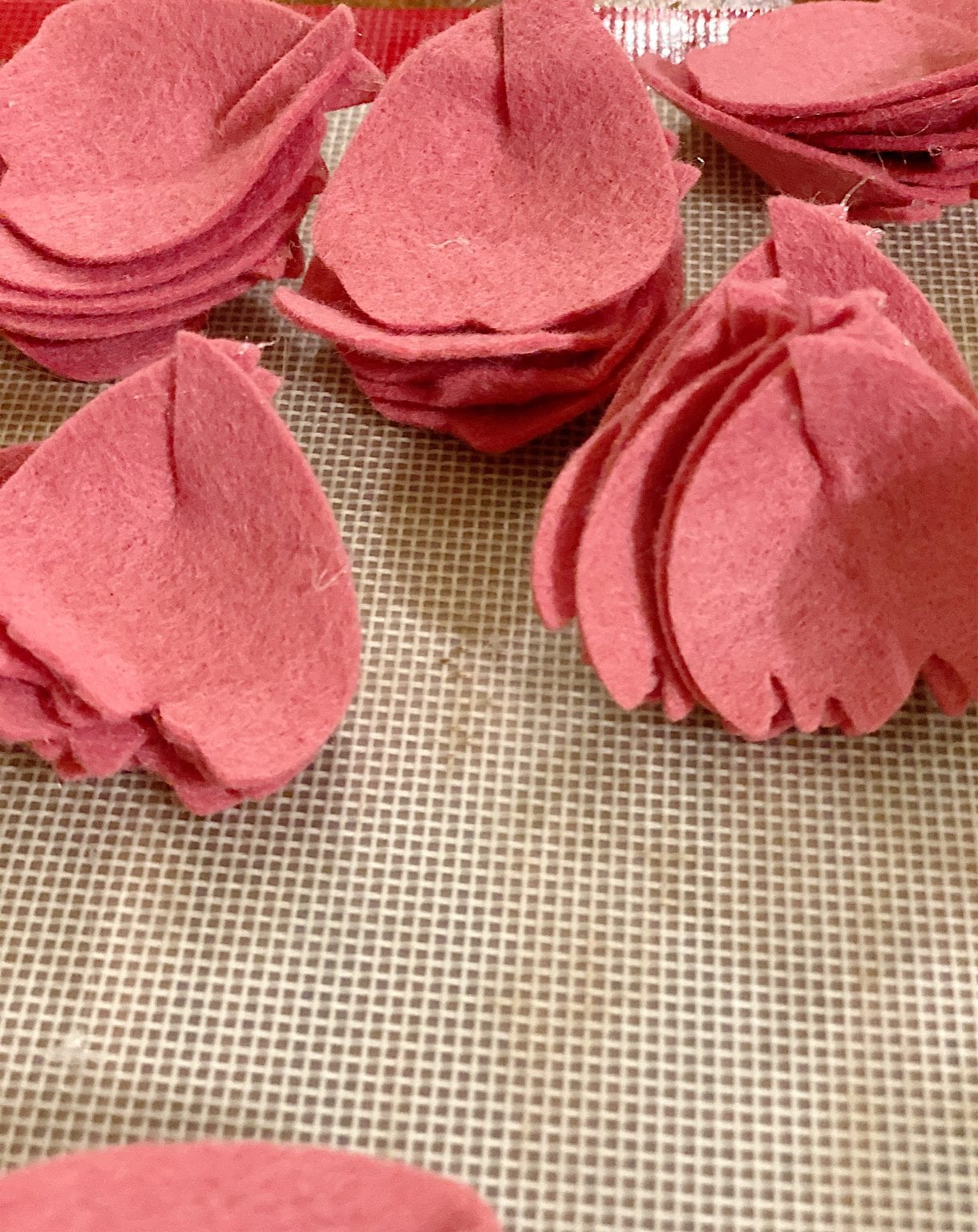 How to Add Curvature to Your Felt Peony Petals
