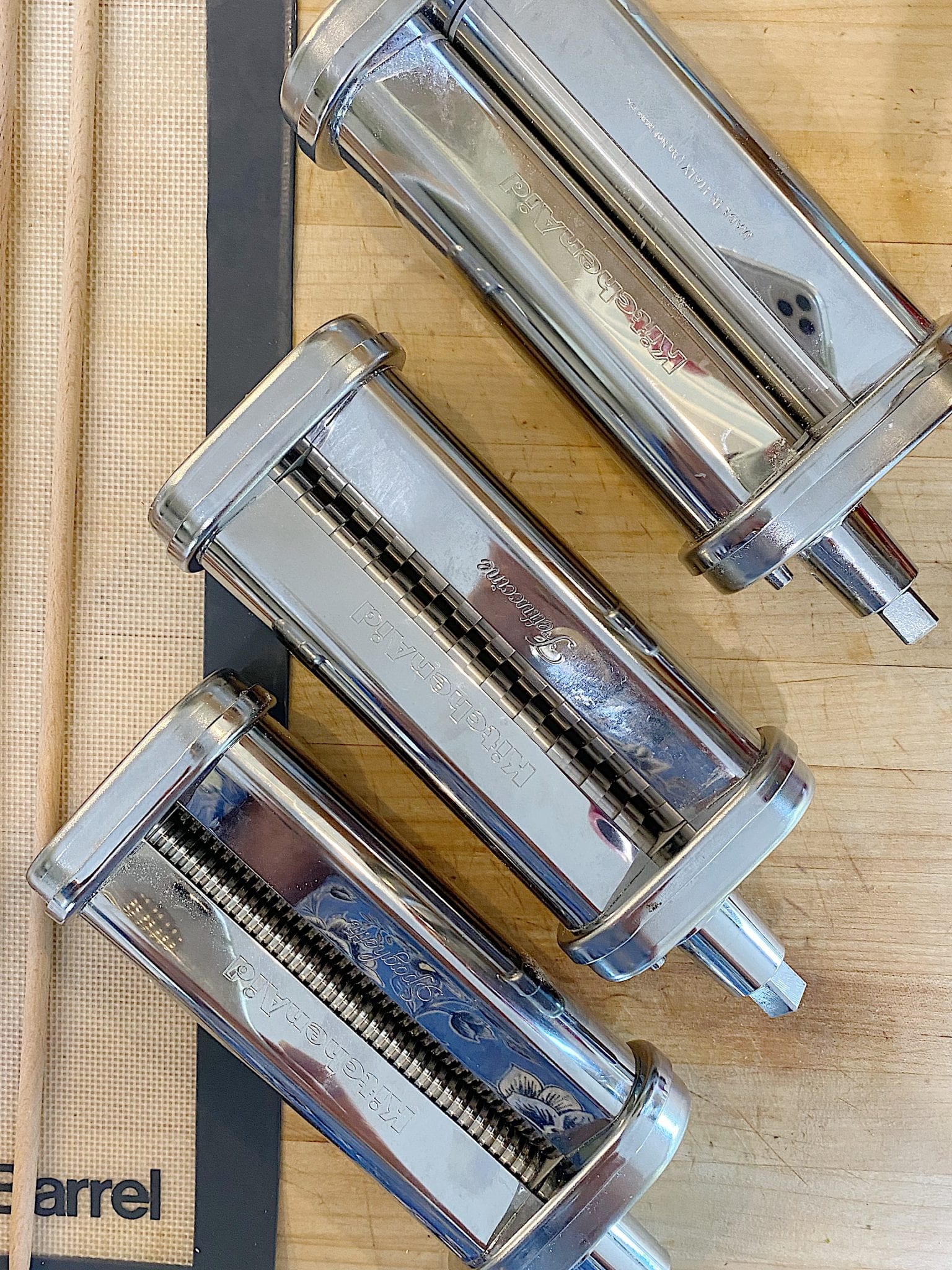 Three Pasta Attachments