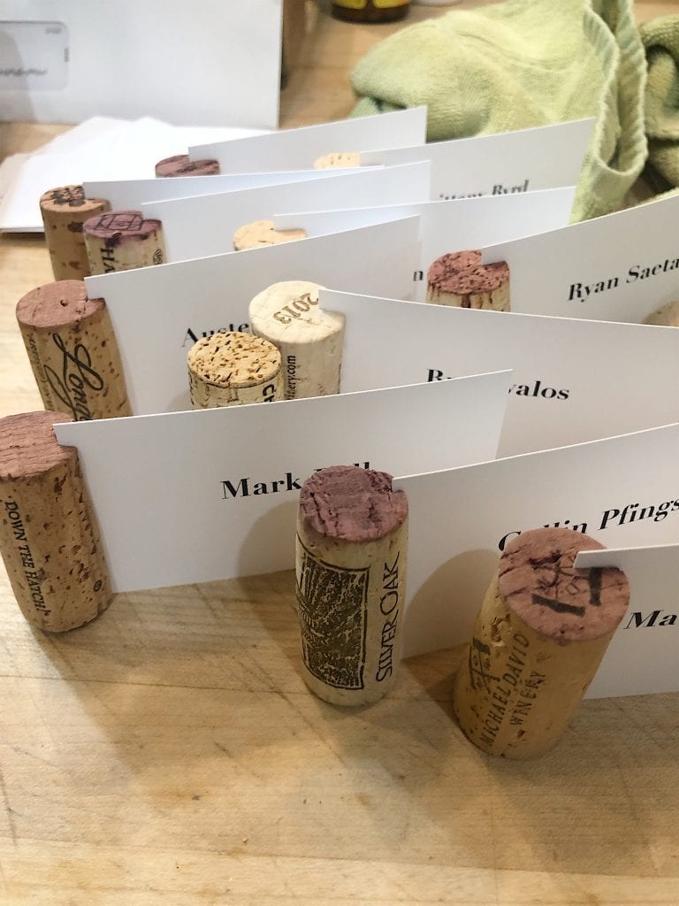 Wine themed Place Cards
