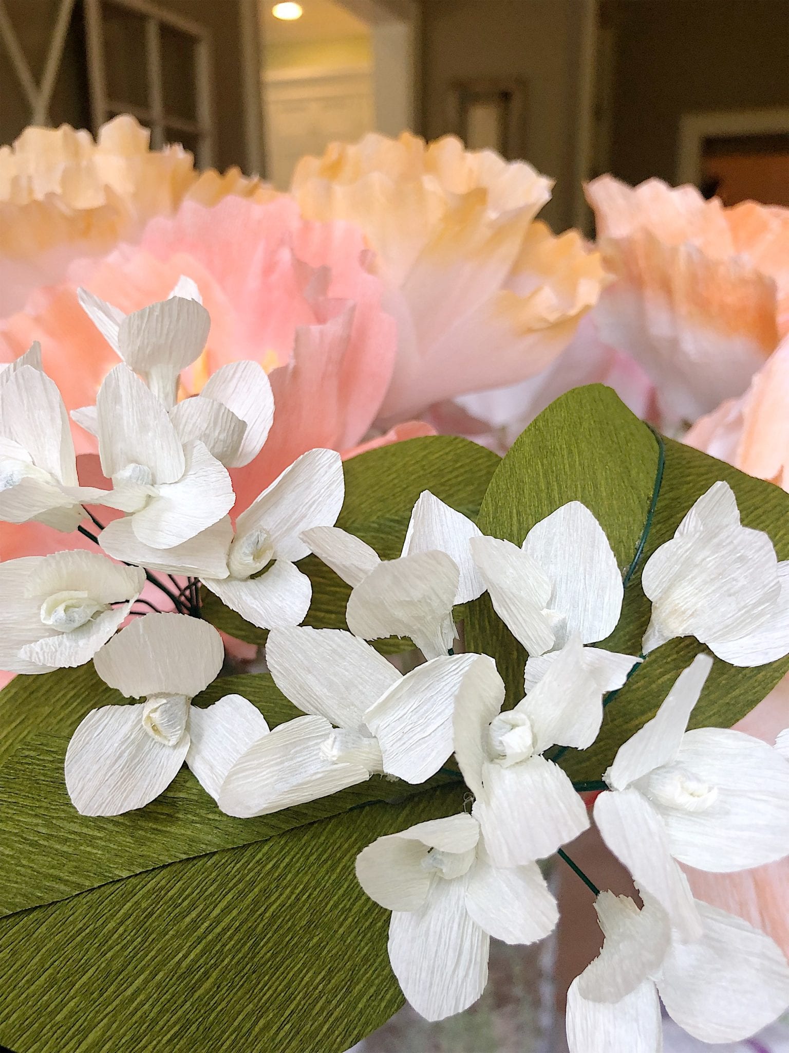 paper flowers for rehearsal dinner