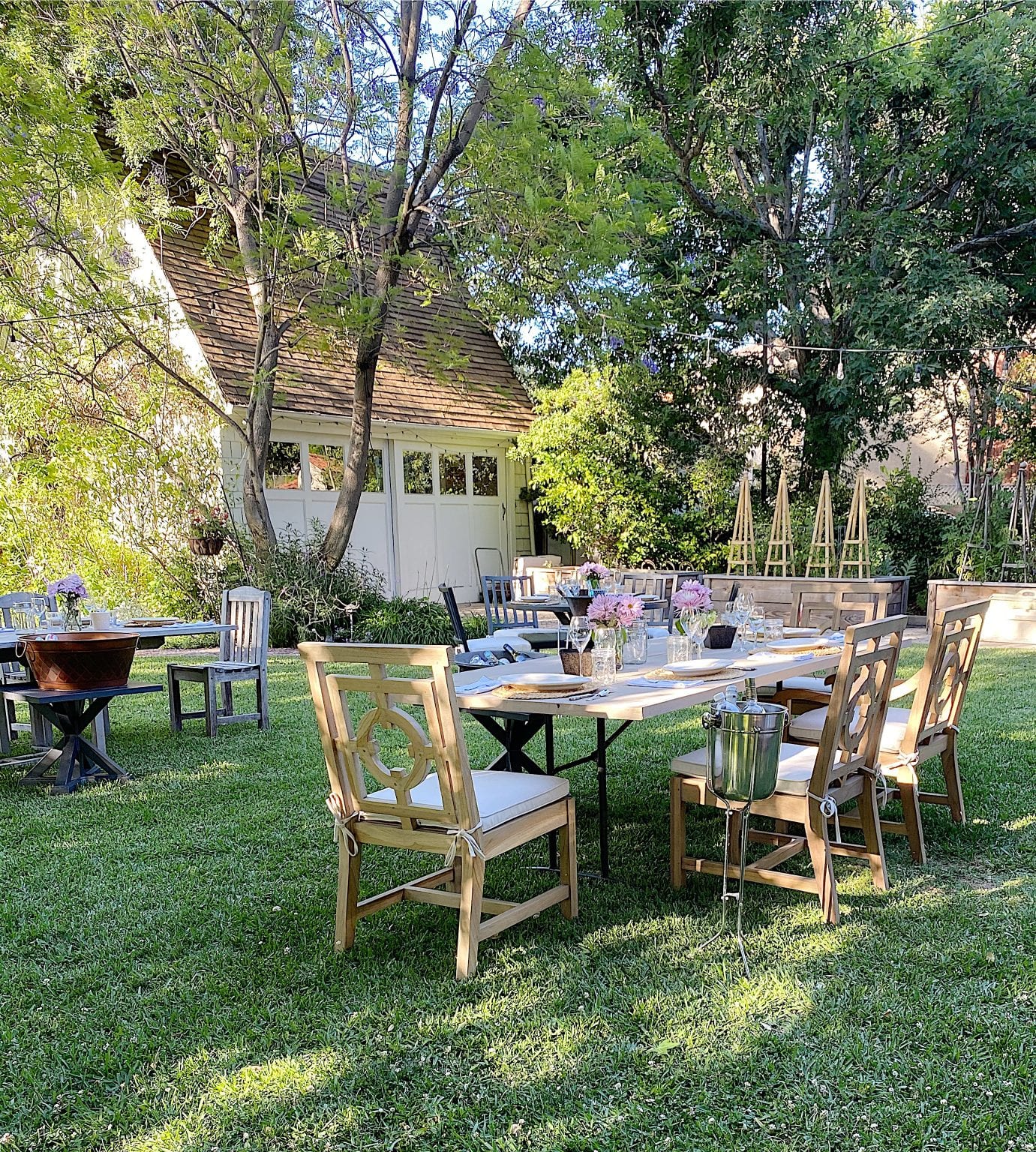 Birthday Dinner in the Backyard