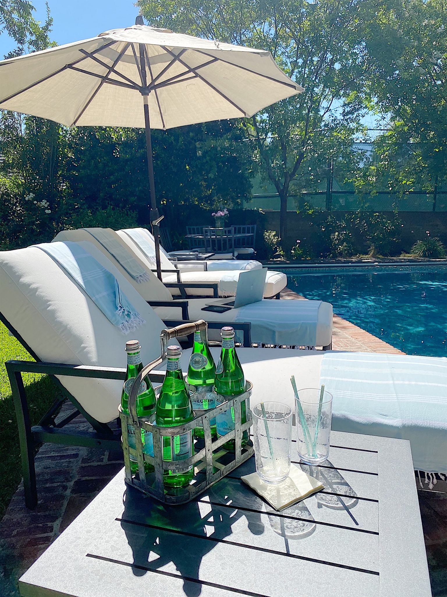 Enjoying the Sun Poolside