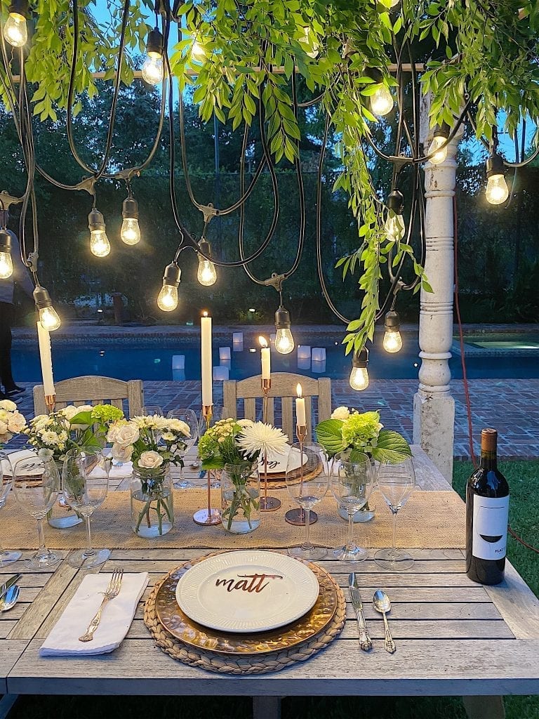 outdoor dinner table