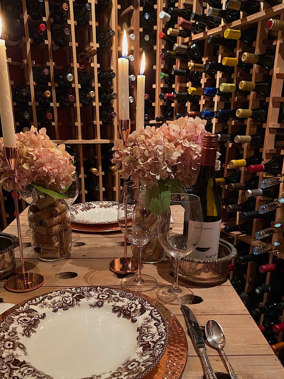 Dinner in the Wine Cellar MY 100 YEAR OLD HOME