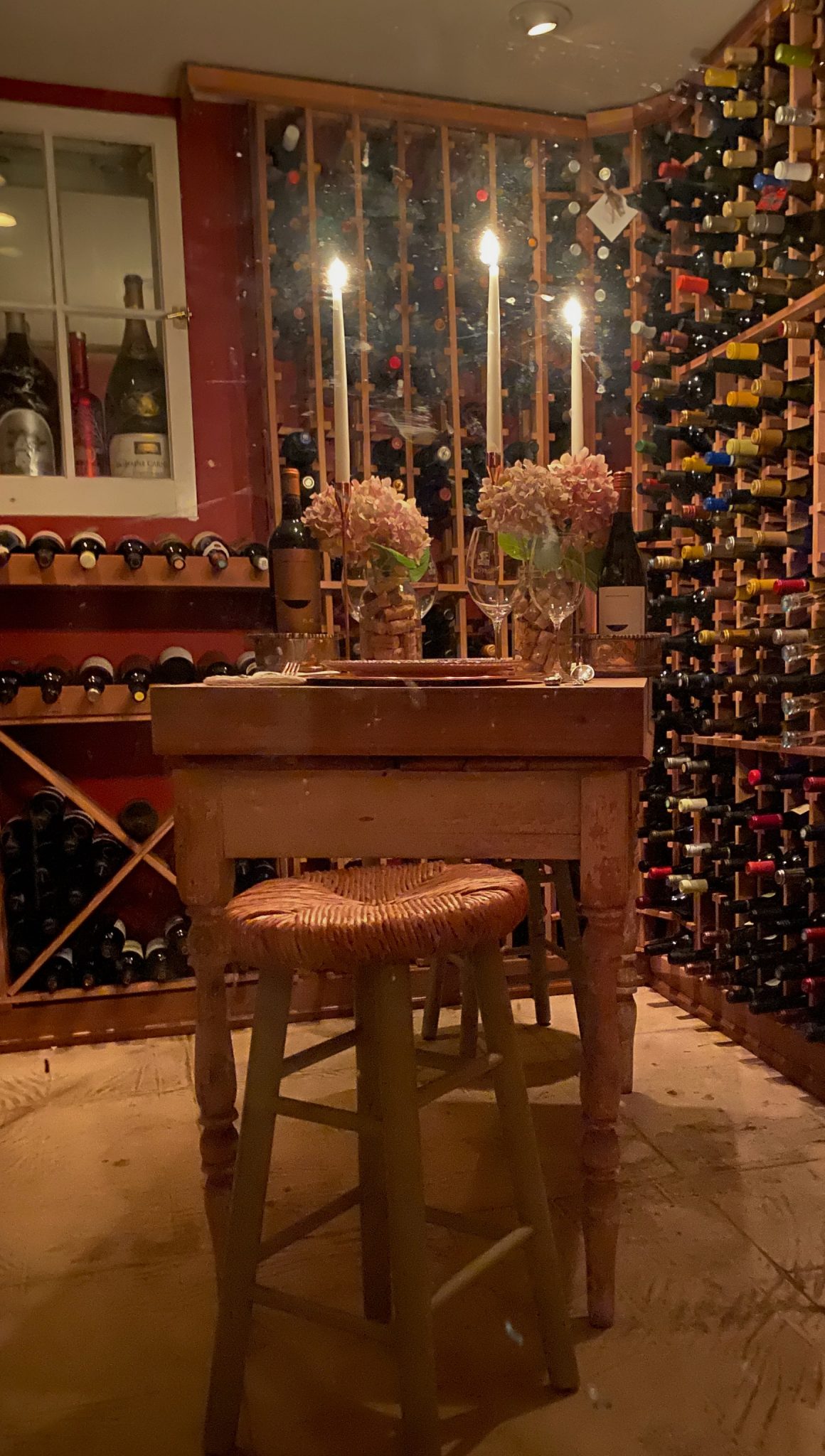 Dinner in the Cellar with Flat Top Wine