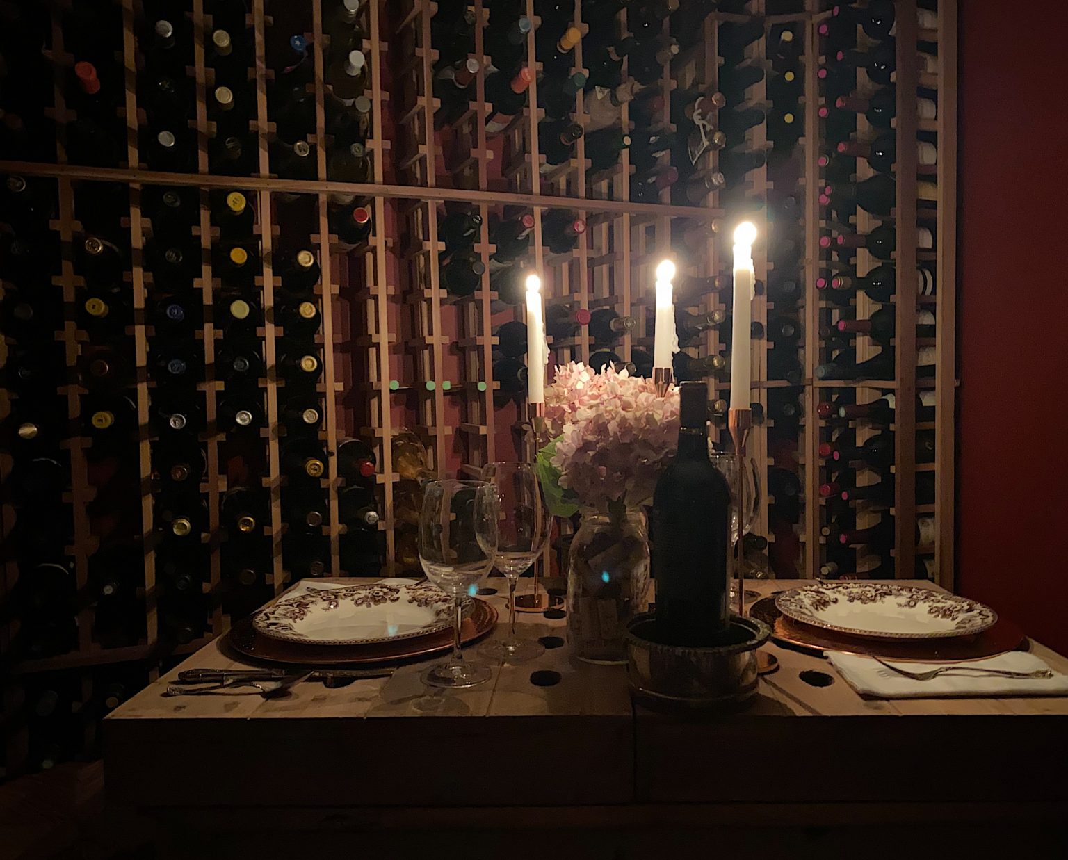 Dinner in the Wine Cellar MY 100 YEAR OLD HOME