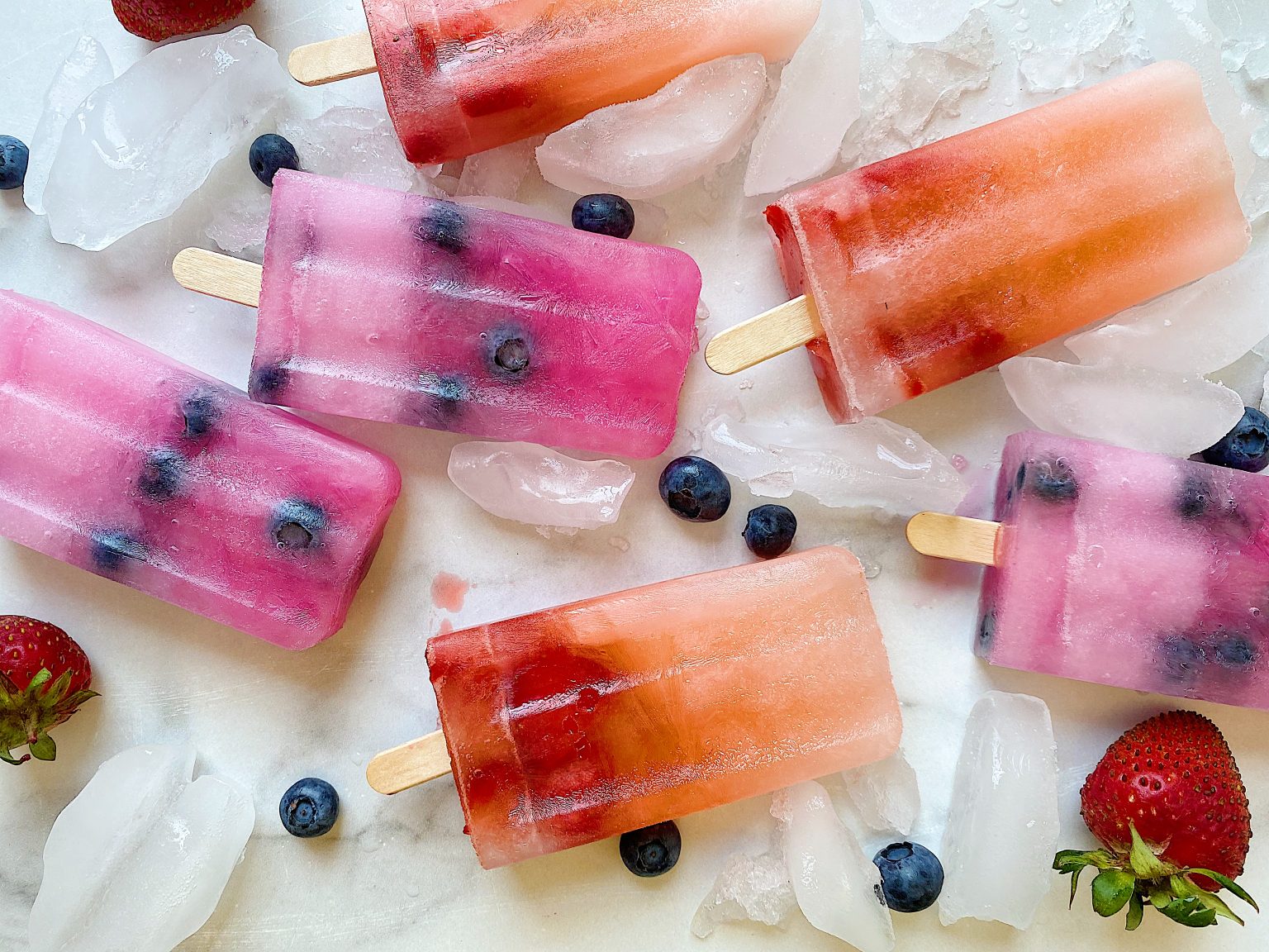 Homemade Lemonade and Fruit Popsicles
