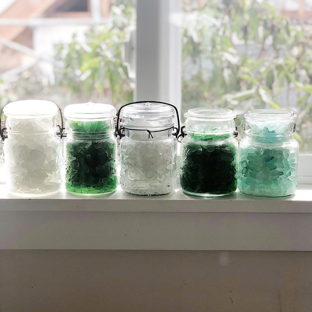 Sea Glass in Jars