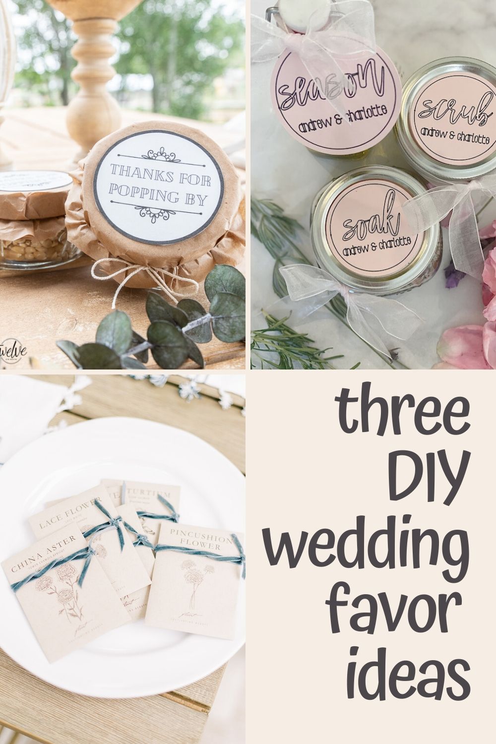 Three Easy DIY Wedding Favors - MY 100 YEAR OLD HOME