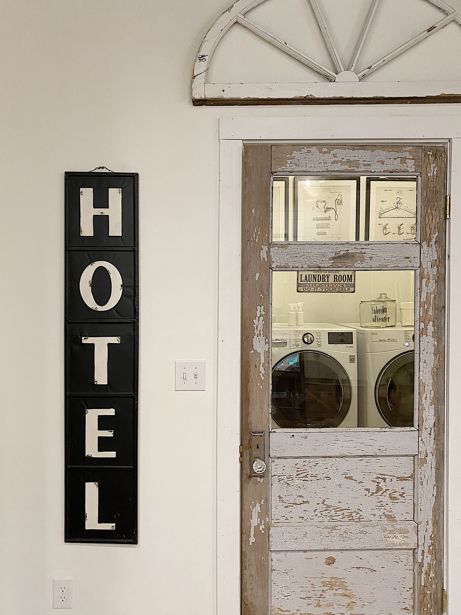 Vintage Laundry Room Door