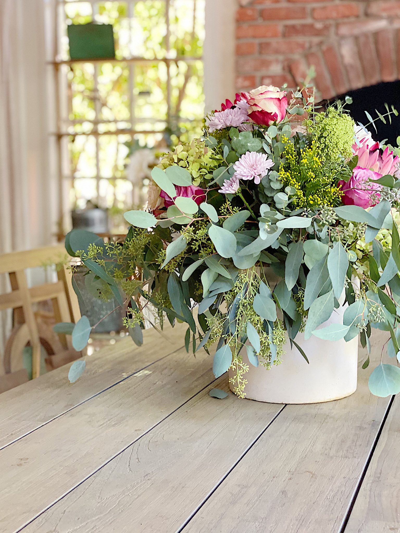 Centerpiece for the Outdoor Table