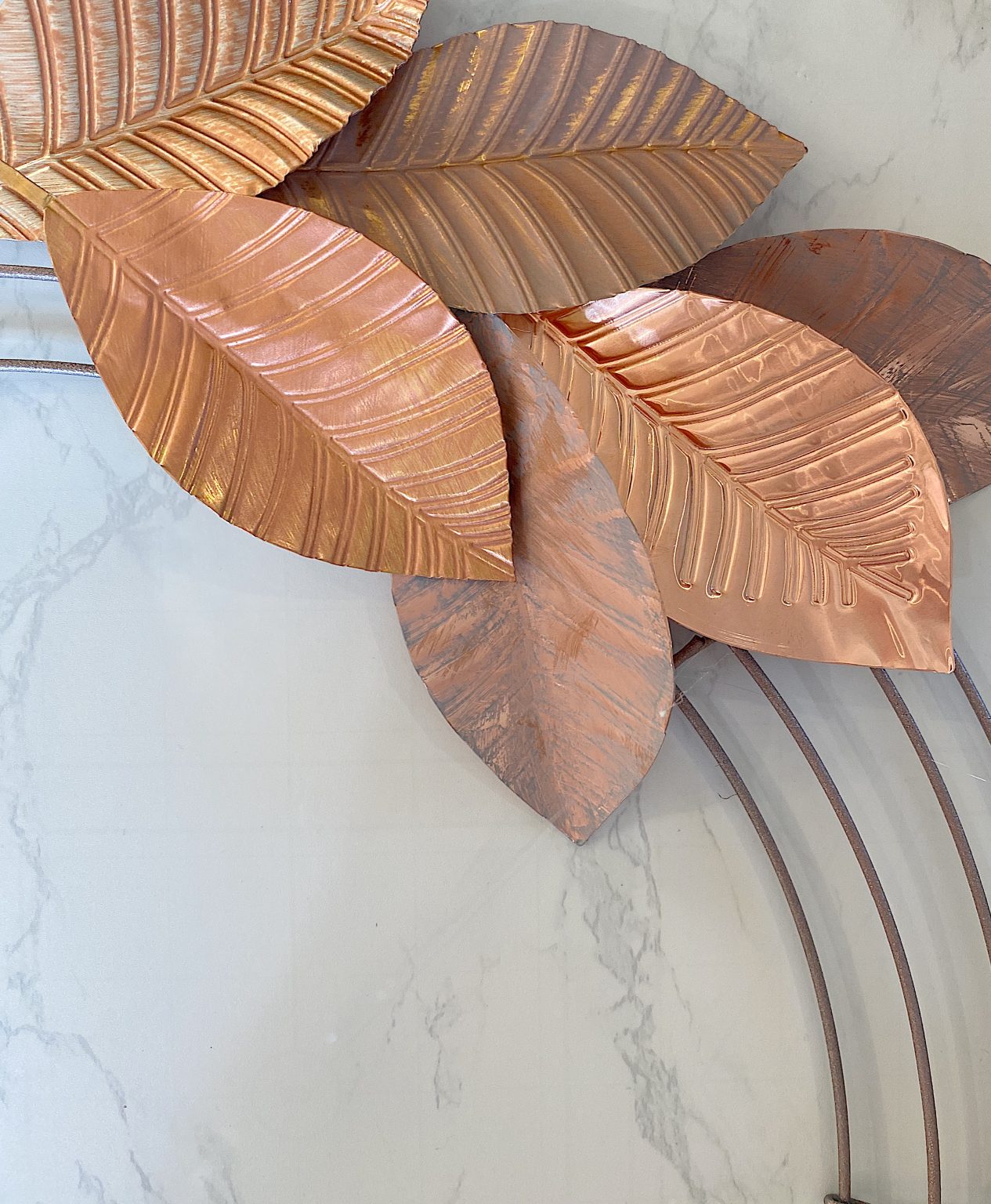 Gluing the Copper Leaves