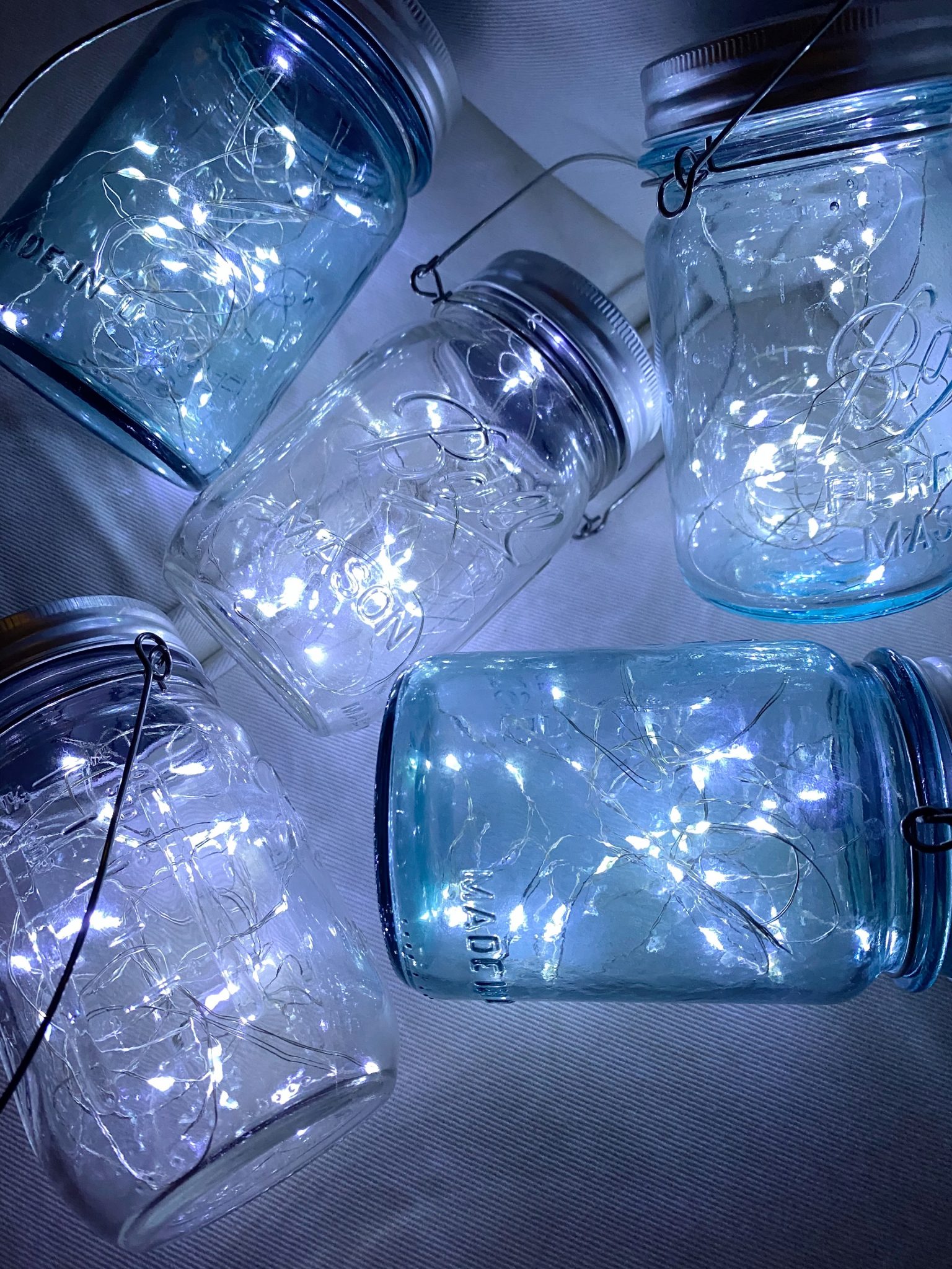 Hanging Solar Ball Jars