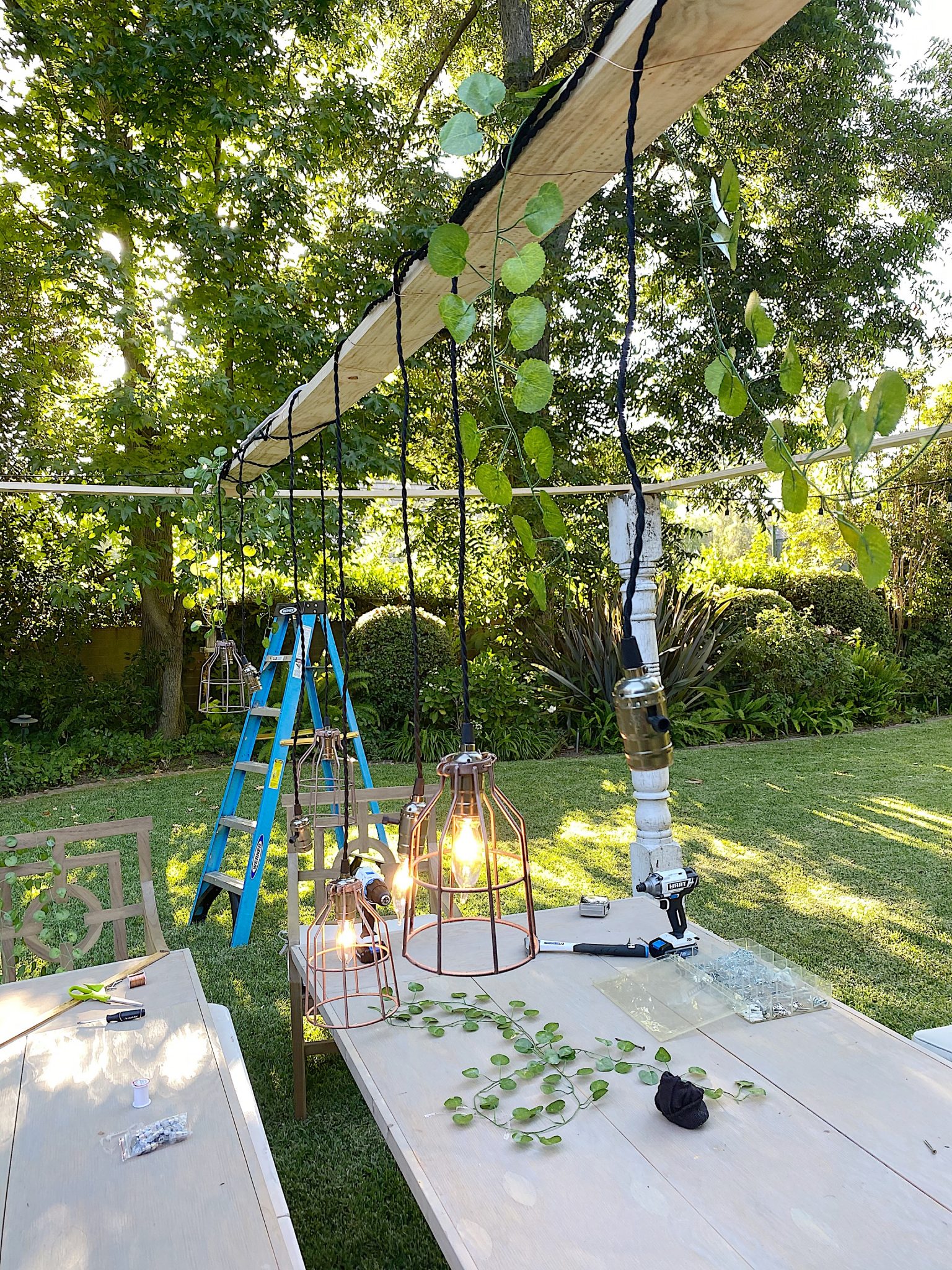 Lights Hanging Over the Table
