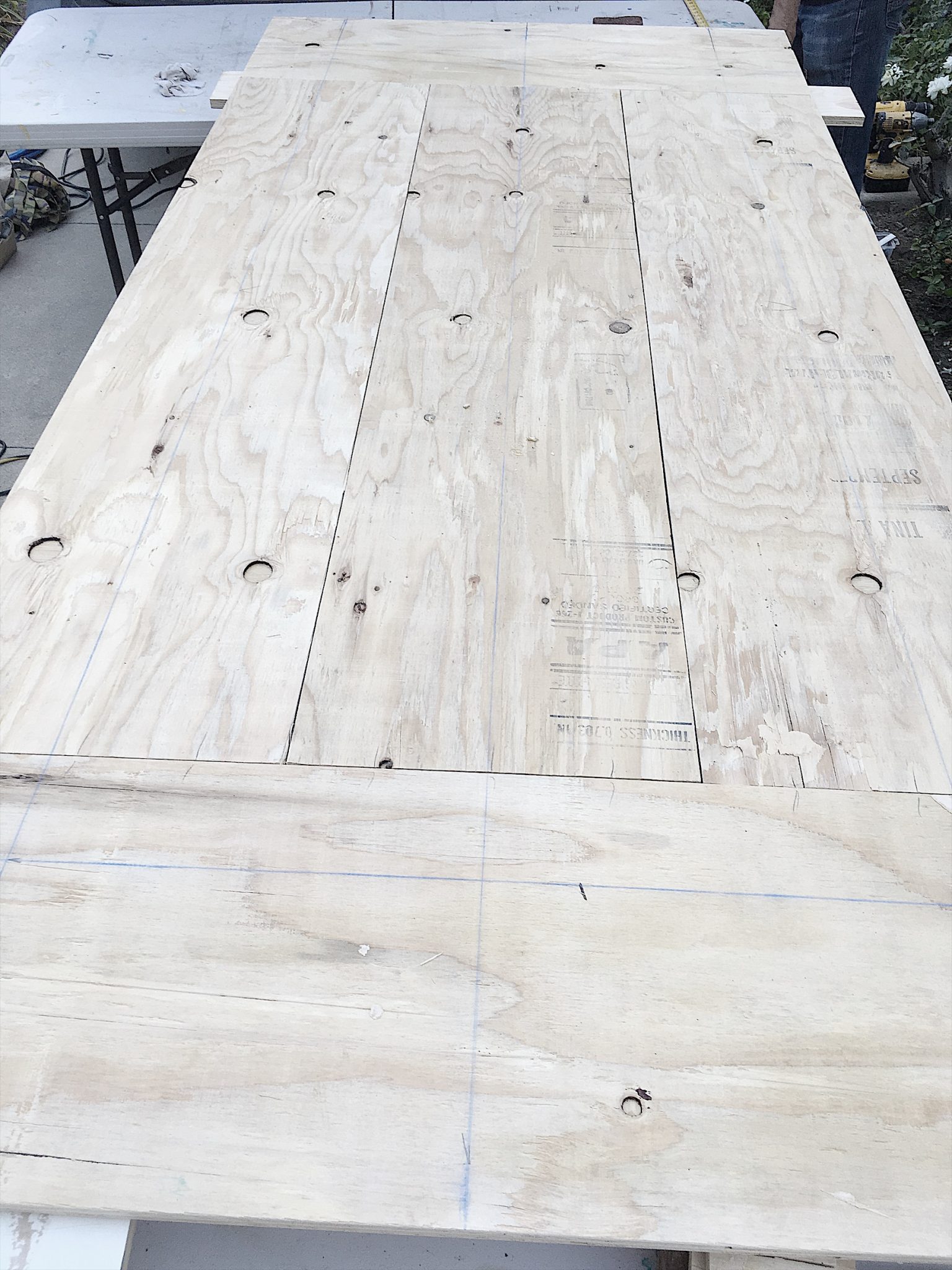 Measuring the Frame for the Plastic Tables